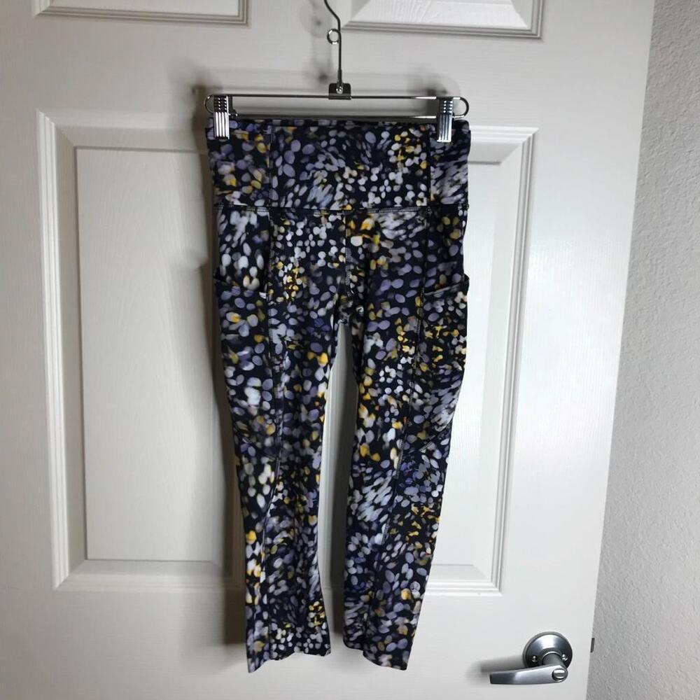 Lululemon Women's Fast Free Crop II 19" Metropolis Glow Multi W6BCVS ~ Size 4
